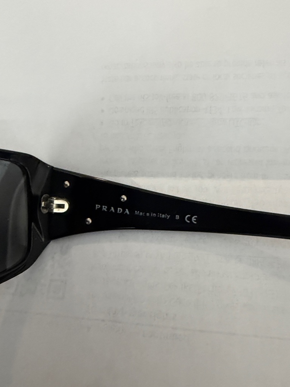 Prada Black Women's Rectangular Sunglasses - Picture 3 of 5